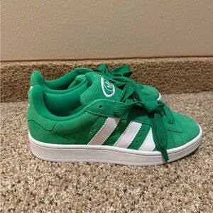 Adidas Women's Green and White Athletic Shoes